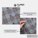 Áo sơ mi nam trung niên PAPAGO tay ngắn lai bầu vải lụa sọc caro - P23SNCR004 - Ảnh 8