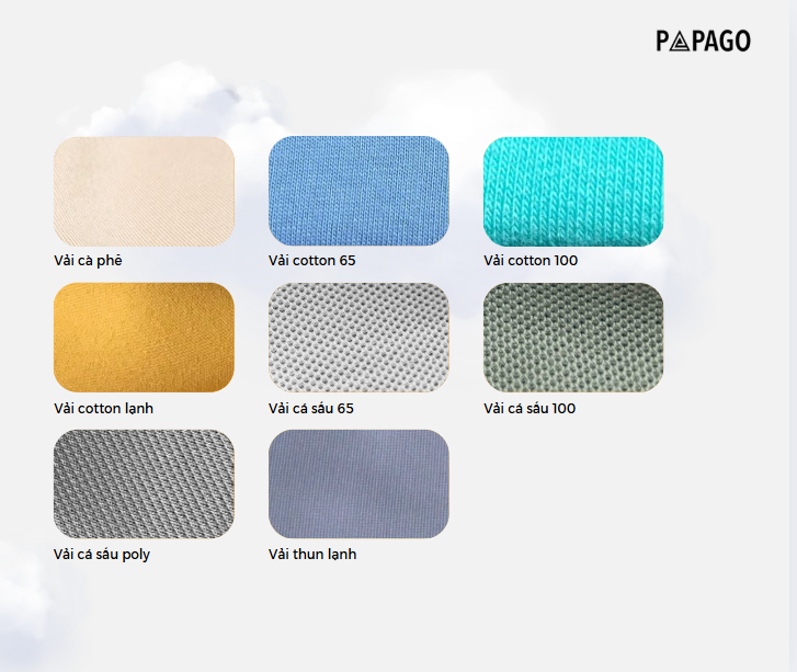 các loại vải may áo sơ mi phổ biến tại Papago