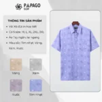Áo sơ mi nam Trung niên lai ngang in họa tiết sang trọng - P25SNHT013 - Ảnh 2