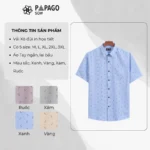 Áo sơ mi Trung niên lai bầu in họa tiết đơn giản P24SNHT011 - Ảnh 2
