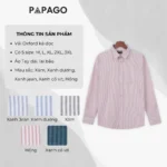 Áo sơ mi nam Trung niên tay dài chất liệu Oxford sọc cao cấp - P25SDKD003 - Ảnh 7