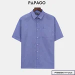 Áo sơ mi nam Trung niên PAPAGO vải samrai tay ngắn lai ngang - P25SNTT001 - Ảnh 13