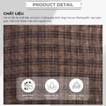 Áo sơ mi nam trung niên PAPAGO màu Nâu tay ngắn lai ngang vải Xô đũi - P23SNCR009 - Ảnh 3