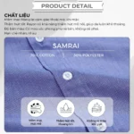 Áo sơ mi nam Trung niên PAPAGO vải samrai tay ngắn lai ngang - P25SNTT001 - Ảnh 3