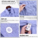 Áo sơ mi nam Trung niên lai ngang in họa tiết sang trọng - P25SNHT013 - Ảnh 4