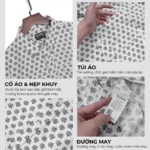 Áo sơ mi nam trung niên PAPAGO tay ngắn lai ngang in họa tiết - P23SNHT004 - Ảnh 13