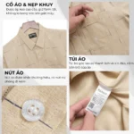 Áo sơ mi nam trung niên PAPAGO tay ngắn lai bầu vải xô đũi in họa tiết - P24SNHT009 - Ảnh 4