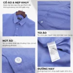 Áo sơ mi nam Trung niên PAPAGO vải samrai tay ngắn lai ngang - P25SNTT001 - Ảnh 4
