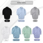 Áo sơ mi nam trung niên vải Oxford trơn cao cấp tay dài PAPAGO túi thêu logo - P23SDCT001 - Ảnh 5