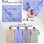 Áo sơ mi nam Trung niên lai ngang in họa tiết sang trọng - P25SNHT013 - Ảnh 5