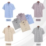 Áo sơ mi Trung niên lai bầu in họa tiết đơn giản P24SNHT011 - Ảnh 6