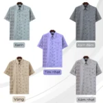 Áo sơ mi nam Trung niên PAPAGO vải Xô đũi lai ngang in họa tiết P24SNHT010 - Ảnh 7