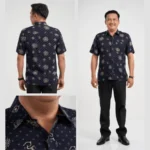 Áo sơ mi nam trung niên PAPAGO tay ngắn lai ngang xẻ tà - P23SNHT005 - Ảnh 5