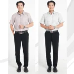 Áo sơ mi nam trung niên PAPAGO tay ngắn lai bầu vải xô đũi in họa tiết - P24SNHT009 - Ảnh 7