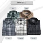 Áo sơ mi nam trung niên PAPAGO tay dài lai bầu sọc caro vải lụa thun mềm mát dáng rộng thoải mái - P23SDCR003 - Ảnh 5