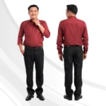 Áo sơ mi nam trung niên PAPAGO tay dài vải kate màu trơn - P23SDKT001 - Ảnh 6