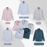 Áo sơ mi nam Trung niên tay dài chất liệu Oxford sọc cao cấp - P25SDKD003 - Ảnh 11