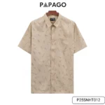 Áo sơ mi nam trung niên PAPAGO tay ngắn vải xô đũi thoáng mát lai ngang in họa tiết - P25SNHT012 - Ảnh 7