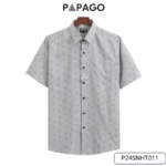 Áo sơ mi Trung niên lai bầu in họa tiết đơn giản P24SNHT011 - Ảnh 7