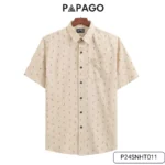 Áo sơ mi Trung niên lai bầu in họa tiết đơn giản P24SNHT011 - Ảnh 8