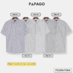 Áo sơ mi nam trung niên PAPAGO tay ngắn lai ngang in họa tiết - P23SNHT004 - Ảnh 8
