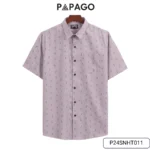 Áo sơ mi Trung niên lai bầu in họa tiết đơn giản P24SNHT011 - Ảnh 10