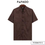 Áo sơ mi nam trung niên PAPAGO tay ngắn vải xô đũi thoáng mát lai ngang in họa tiết - P25SNHT012 - Ảnh 10