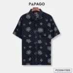 Áo sơ mi nam trung niên PAPAGO tay ngắn lai ngang xẻ tà - P23SNHT005 - Ảnh 9