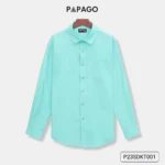 Áo sơ mi nam trung niên PAPAGO tay dài vải kate màu trơn - P23SDKT001 - Ảnh 10