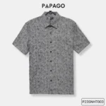 Áo sơ mi nam Trung niên tay ngắn PAPAGO vải Cotton 100% không pha - P23SNKN001 - Ảnh 14