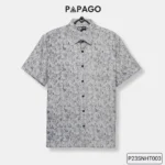 Áo sơ mi nam Trung niên tay ngắn PAPAGO vải Cotton 100% không pha - P23SNKN001 - Ảnh 12