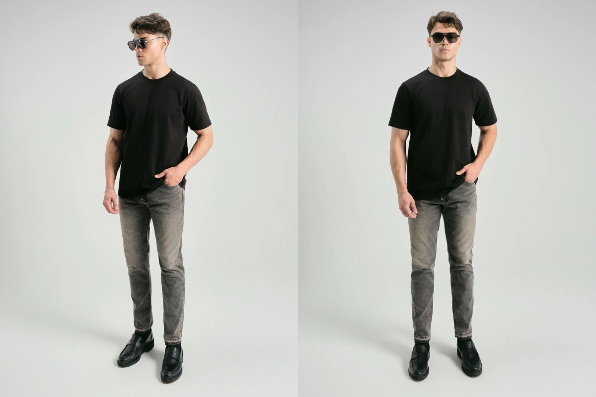 áo phông mix skinny jeaan