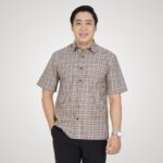 Áo sơ mi nam trung niên tay ngắn lai ngang, chất liệu Cotton cao cấp, thấm hút tốt, thoáng mát, mẫu P25SNCR012 từ thương hiệu PAPAGO