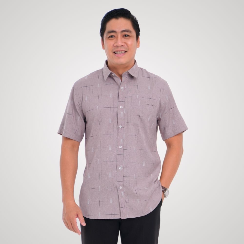 Áo sơ mi nam trung niên tay ngắn lai bầu, chất liệu Linen thoáng mát, form thoải mái, mẫu P24SNHT009 từ thương hiệu PAPAGO
