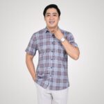 Áo sơ mi nam trung niên tay ngắn lai bầu, chất liệu lụa Viscose mềm mại, thoáng mát, mẫu P23SNCR004 từ thương hiệu PAPAGO