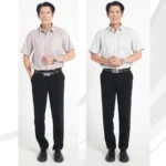 Áo sơ mi nam trung niên PAPAGO tay ngắn lai bầu vải xô đũi in họa tiết - P24SNHT009 - Ảnh 11
