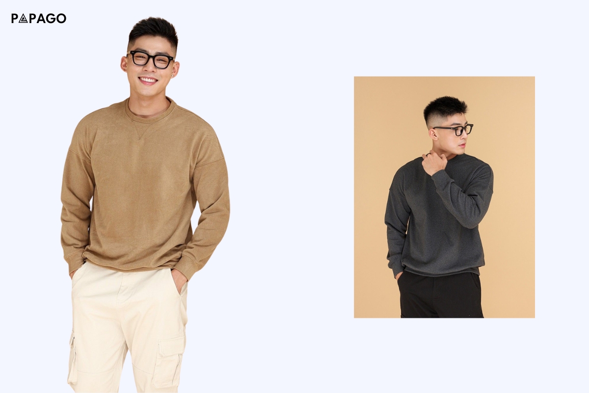 phối đồ với áo thun dài tay papago