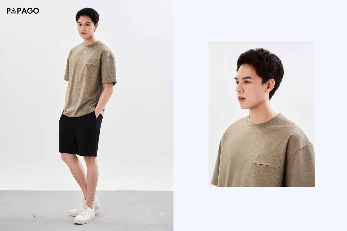 phối đồ với áo thun trơn basic