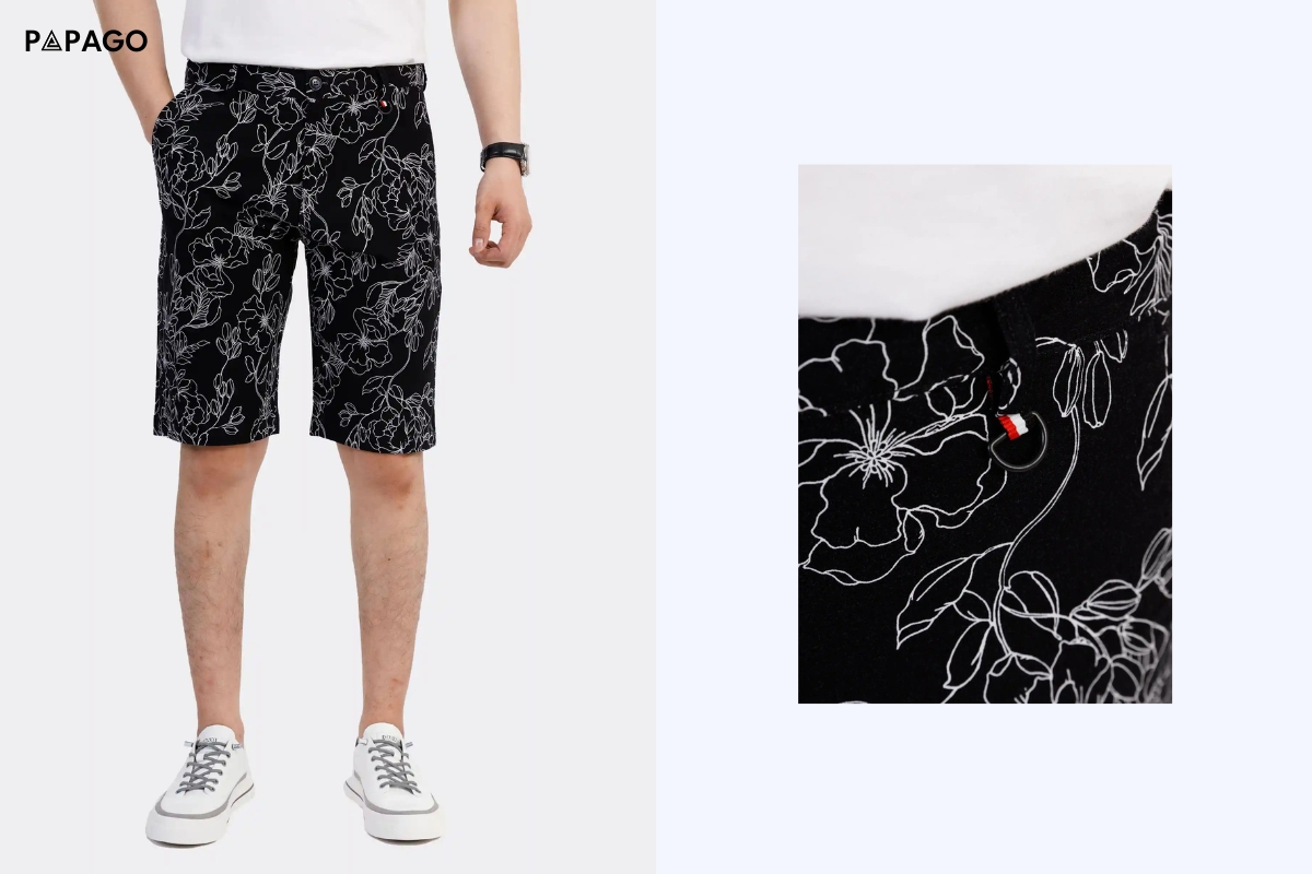 quân short nam họa tiết papago