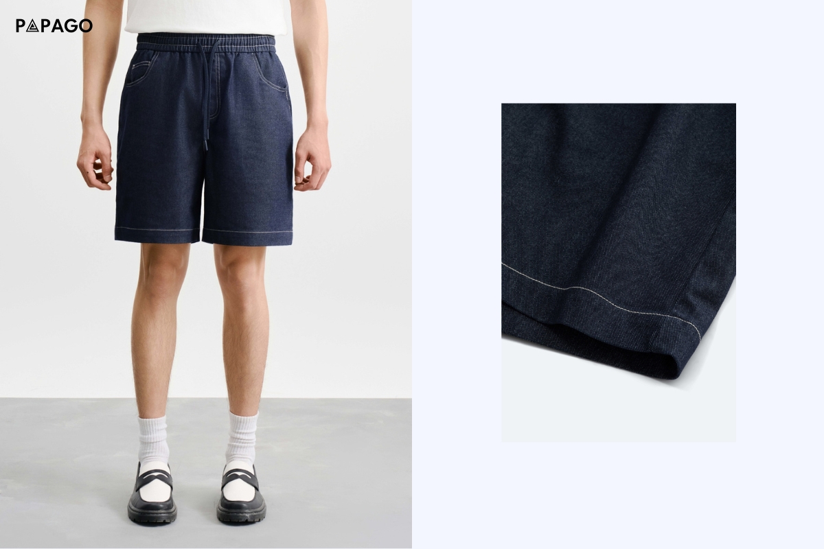 quần short nam ngắn trên đầu gối papago