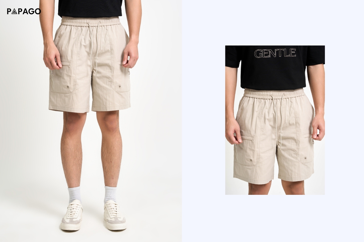 quần short nam ống rộng papago