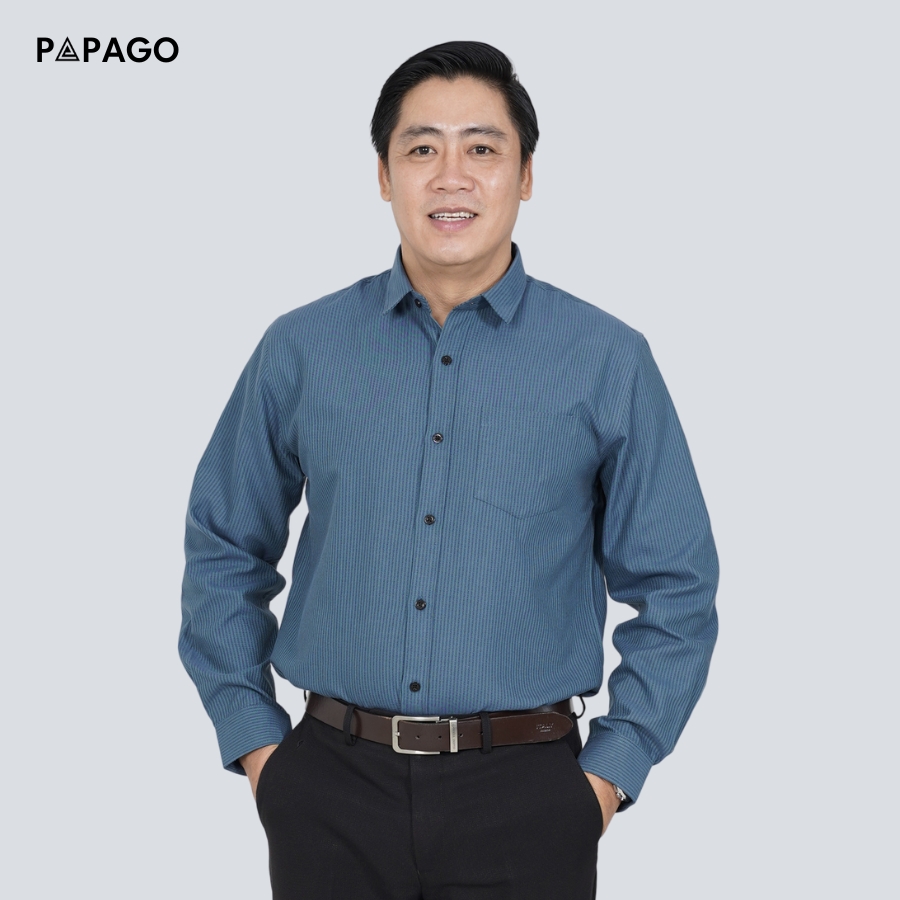 áo sơ mi tay dài trung niên