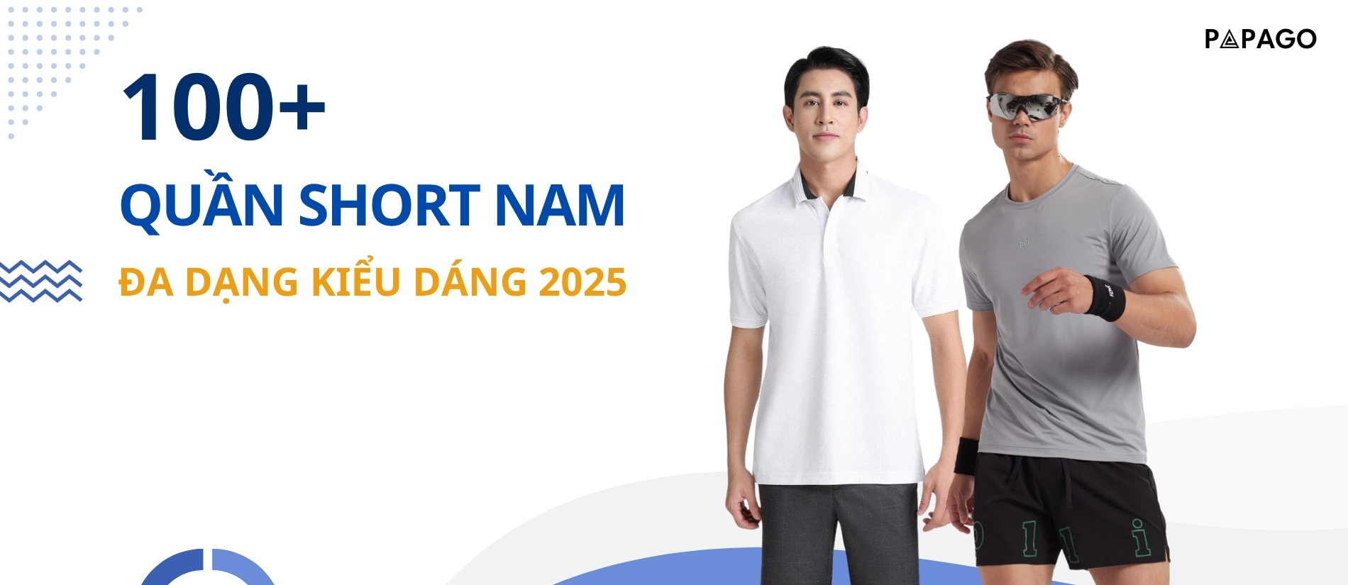 banner quần short nam papago