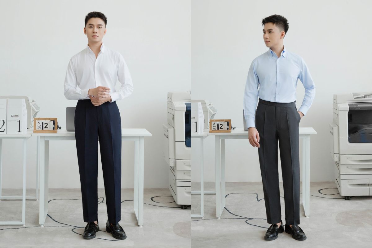 phối đồ quần tây nam công sở