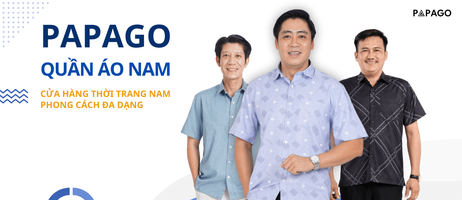 Banner Quần áo thời trang nam Papago