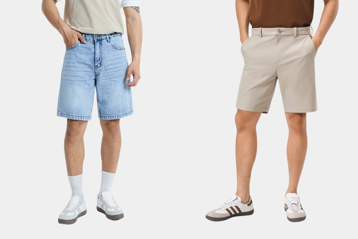 quần short phong cách smart casual