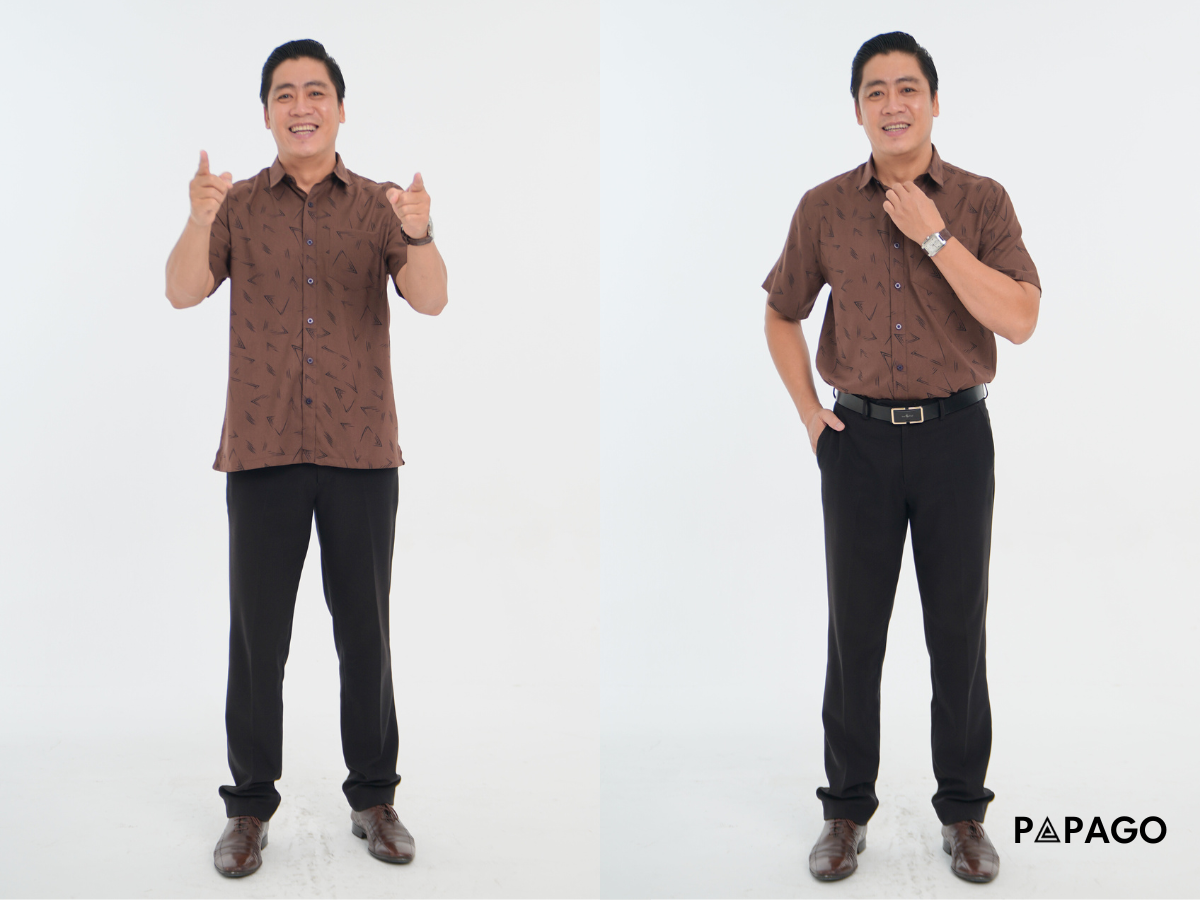 quần tây đen papago