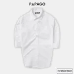 Áo sơ mi nam trung niên vải Oxford trơn cao cấp tay dài PAPAGO túi thêu logo - P23SDCT001 - Ảnh 10