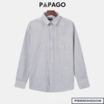 Áo sơ mi nam Trung niên tay dài chất liệu Oxford sọc cao cấp - P25SDKD003 - Ảnh 3