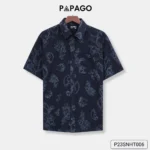 Áo sơ mi nam Trung niên tay ngắn lai ngang PAPAGO vải Xô ép - P23SNHT006 - Ảnh 10